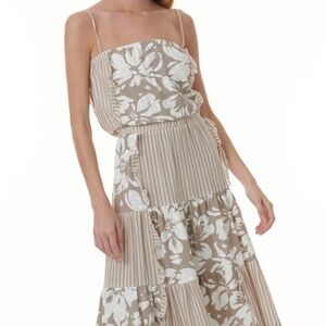 Splendid Misty Patchwork Midi Dress - Size XS